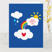 Personalisierte Rainbow-Wetterkarte der Mutter Karte (Gelbe Blume)