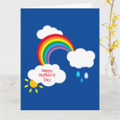 Personalisierte Rainbow-Wetterkarte der Mutter Karte (Gelbe Blume)