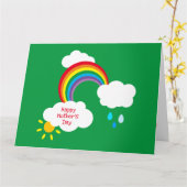Personalisierte Rainbow-Wetterkarte der Mutter Karte (Gelbe Blume)