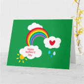 Personalisierte Rainbow-Wetterkarte der Mutter Karte (Gelbe Blume)