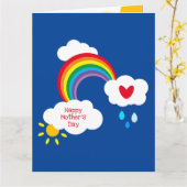 Personalisierte Rainbow-Wetterkarte der Mutter Karte (Gelbe Blume)