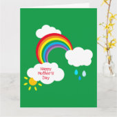 Personalisierte Rainbow-Wetterkarte der Mutter Karte (Gelbe Blume)