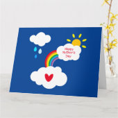 Personalisierte Rainbow-Wetterkarte der Mutter Karte (Gelbe Blume)