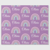 Personalisierte Rainbow Wrapping Paper Sheets Geschenkpapier (Flach)