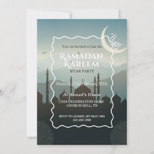 Personalisierte Ramadan Kareem Iftar-Einladung Einladung