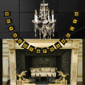 Personalisierte Random Gold Dot Patten Hochzeit Wimpelkette