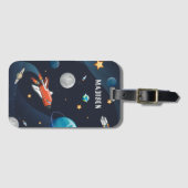 Personalisierte Raumfähre Shuttle Moon Stars Gepäckanhänger (Vorderseite (Horizontal))