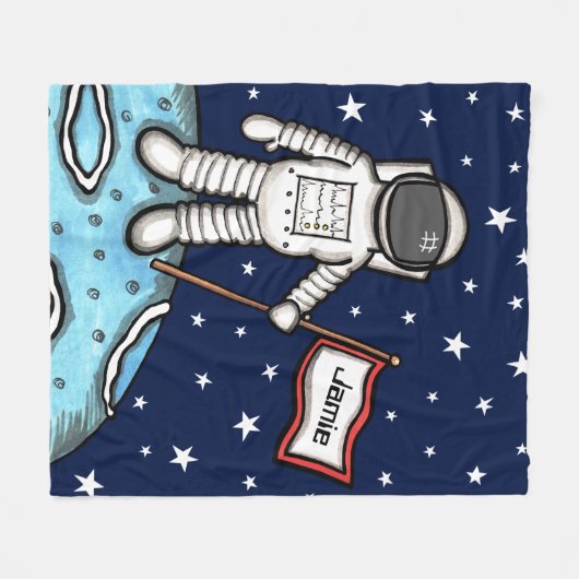 Personalisierte Raumfahrtbehörde Kosmonaut Fleece  (Vorderseite (Horizontal))