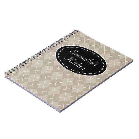 Personalisierte Raute Küche Rezept Notebook Gesche Notizblock (Linke Seite)