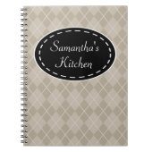 Personalisierte Raute Küche Rezept Notebook Gesche Notizblock (Vorderseite)