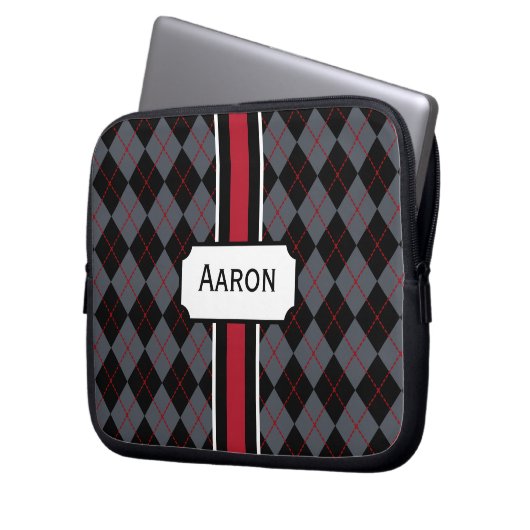 Personalisierte Raute Notebook-Tasche Laptopschutzhülle (Vorderseite Links)