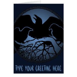 Personalisierte Raven Cards Cool Crow Art Cards