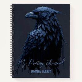 Personalisierte Raven Poetry Journal Spiral Notebo Notizblock