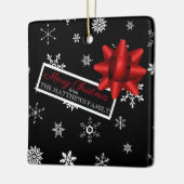 Personalisierte realistische simulierte Weihnachts Keramikornament (Links)