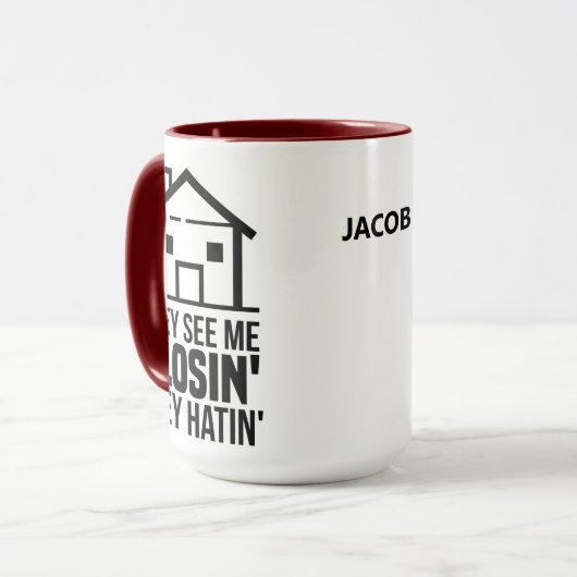 Personalisierte Realtor sie sehen mich schließen A Tasse (Vorderseite Links)