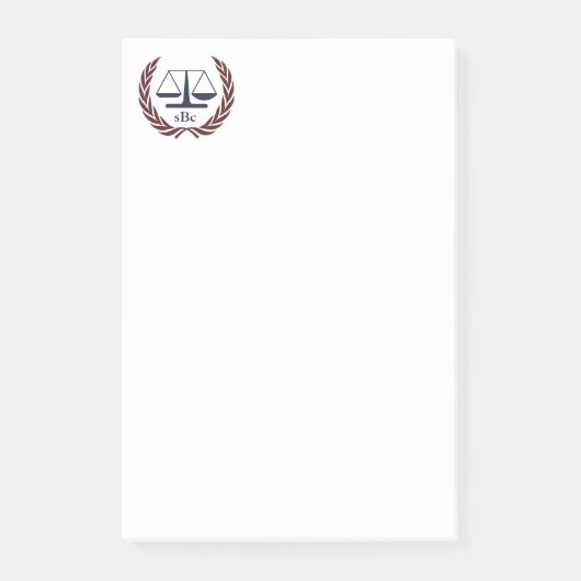 Personalisierte Rechtsanwalt-Geschenke Post-it Klebezettel (Vorderseite)