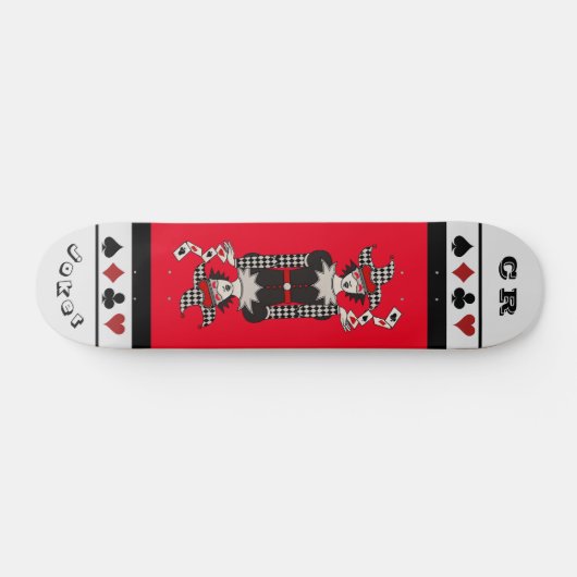 Personalisierte Red & Black "Joker" Skateboard (Horizontal)