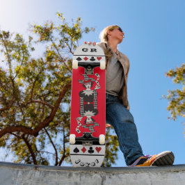 Personalisierte Red & Black "Joker" Skateboard