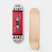 Personalisierte Red & Black "Joker" Skateboard (Vorderseite)