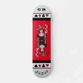 Personalisierte Red & Black "Joker" Skateboard (Vorne)