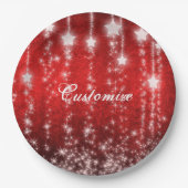 Personalisierte Red Falling Stars Teller (Vorderseite)