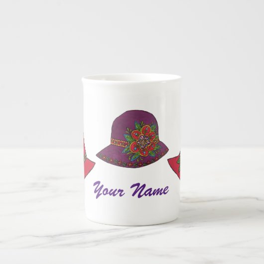 Personalisierte Red Hat-Tasse Porzellantasse (Vorderseite)