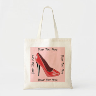 Personalisierte Red High Heel Shoel Tote Bag Tragetasche