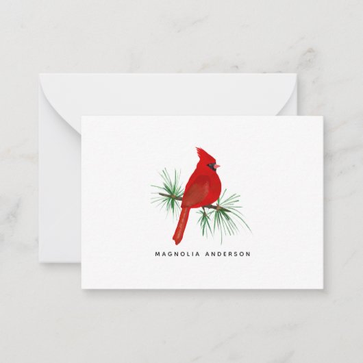 Personalisierte Red Kardinal Note Card Mitteilungskarte (Vorderseite)