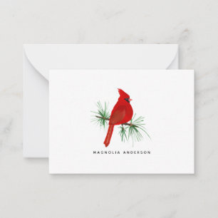 Personalisierte Red Kardinal Note Card Mitteilungskarte