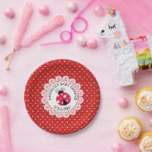 Personalisierte Red Ladybug Baby Duschpapier Telle Pappteller (Party)