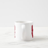 Personalisierte Red LIEBE Tasse mit Namen und Datu (Rückseite)