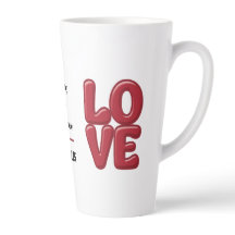 Personalisierte Red LIEBE Tasse mit Namen und Datu