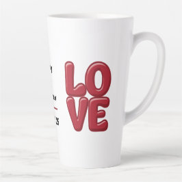 Personalisierte Red LIEBE Tasse mit Namen und Datu