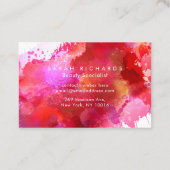 Personalisierte Red Paint Hair & Beauty Business C Visitenkarte (Rückseite)