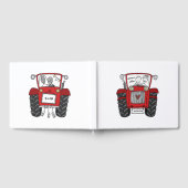 Personalisierte Red Traktor Country Farm Wedding Gästebuch (Voll)