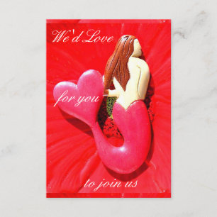 personalisierte Redheadmeerjungfrau Einladung