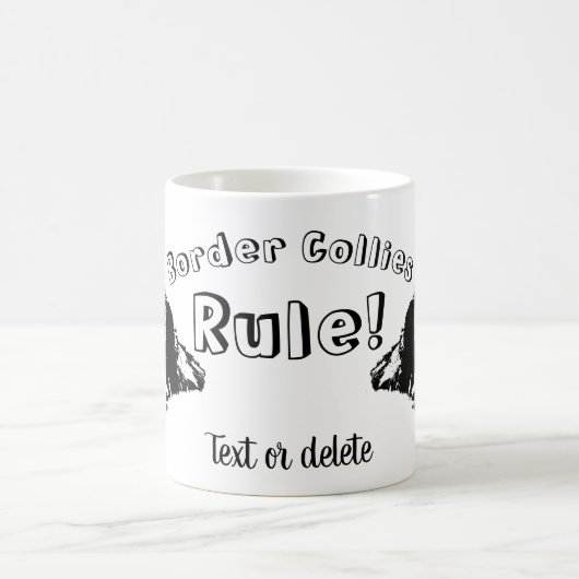 Personalisierte Regel für Colliese an den Grenzen Kaffeetasse (Mittel)