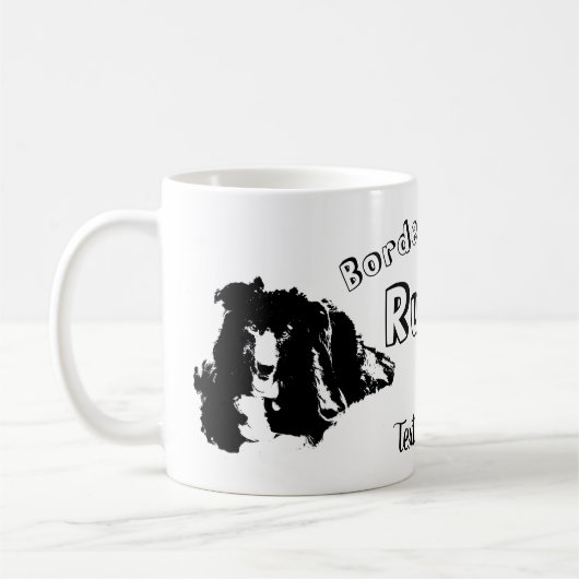 Personalisierte Regel für Colliese an den Grenzen Kaffeetasse (Links)