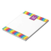 Personalisierte Regenbogen Bunte Notizblock (Rotiert)