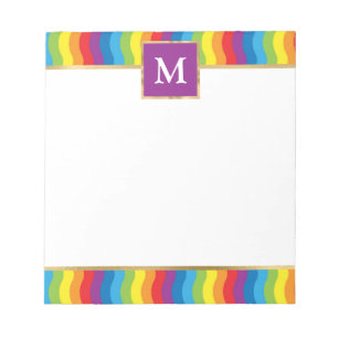 Personalisierte Regenbogen Bunte Notizblock