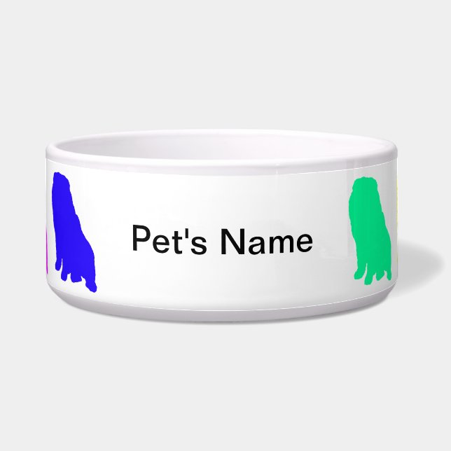 Personalisierte Regenbogen-Chow-Chow Schüssel (Vorderseite)