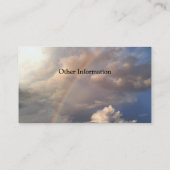 Personalisierte Regenbogen-Geschäfts-Karten Visitenkarte (Rückseite)