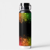 Personalisierte Regenbogen-Glitter-Rahmen Trinkflasche (Rückseite)