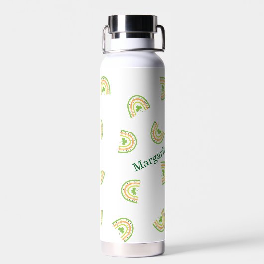 Personalisierte Regenbogen in Mehrfarbig Trinkflasche (Rückseite)