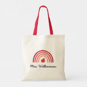 Personalisierte Regenbogen-Lehrertasche Tragetasche (Rückseite)