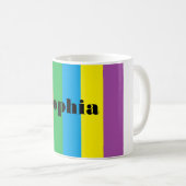 Personalisierte Regenbogen-Tasse Kaffeetasse (VorderseiteRechts)
