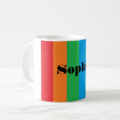 Personalisierte Regenbogen-Tasse Kaffeetasse (Vorderseite Links)