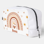 Personalisierte Regenbogen und Herzen Waschbeutel (Rechte Ecke)
