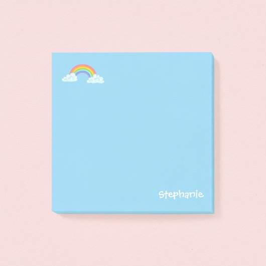 Personalisierte Regenbogen- und Namens-Post-it-Not Post-it Klebezettel