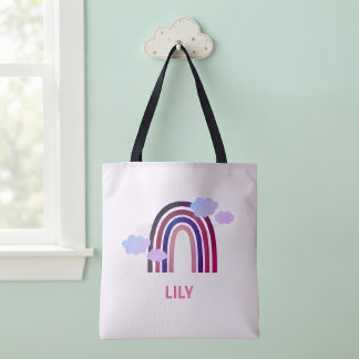 Personalisierte Regenbogen- und Wolken-Tasche für  Tasche